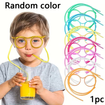 Creative And Quirky Eye Straw for Festive Party Games, Fun Glasses, Unique Soft Drinking Tubes, Perfect for Wedding And Birthday Celebrations