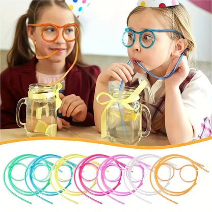 Creative And Quirky Eye Straw for Festive Party Games, Fun Glasses, Unique Soft Drinking Tubes, Perfect for Wedding And Birthday Celebrations