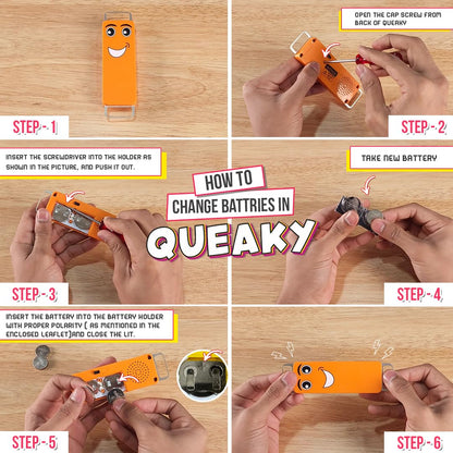 Blix Queaky - STEM Toy, Best Gift Toy for Kids, smiley toy with sound (Orange) - Blix Robotics & Stem Toys - UAE