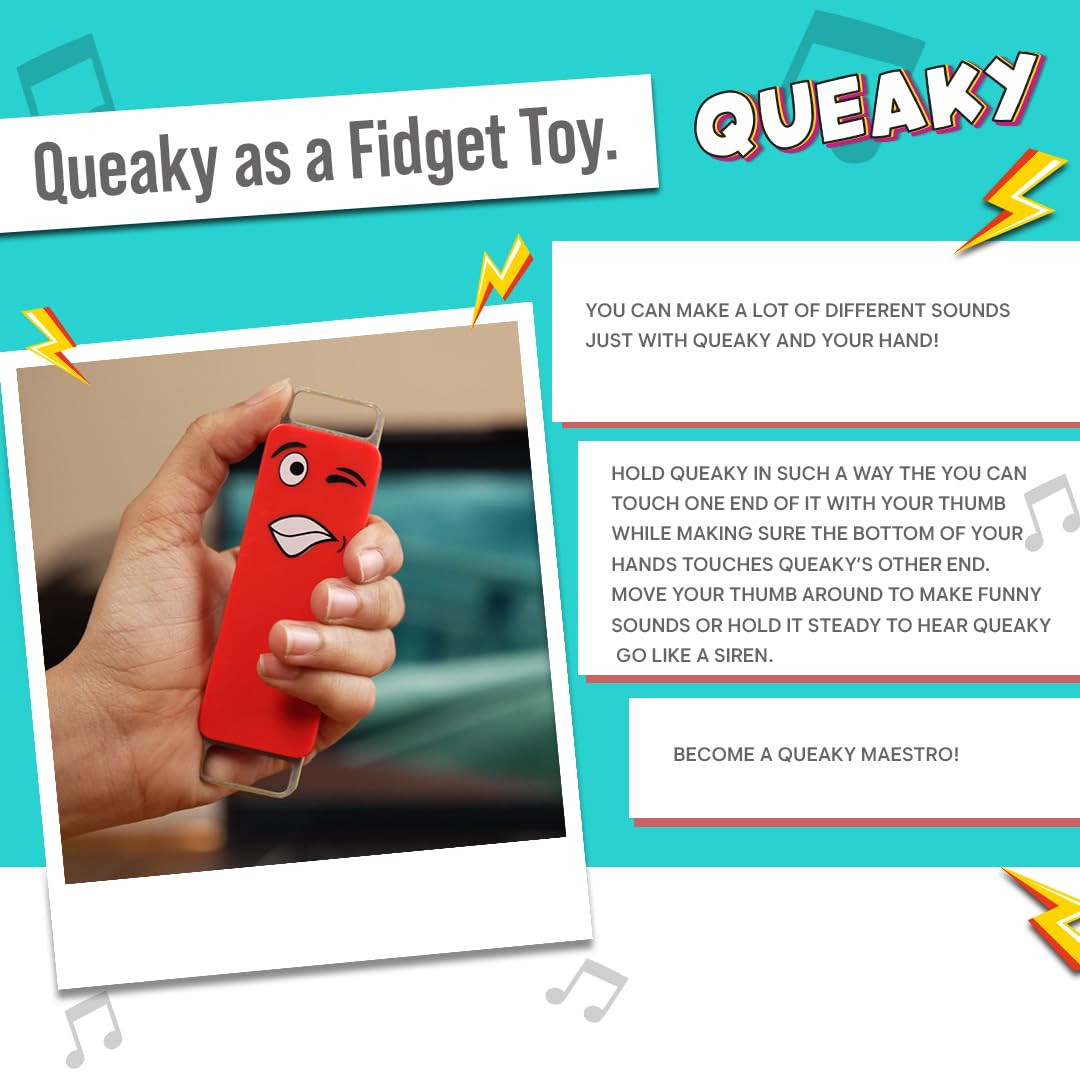 Blix Queaky - STEM Toy, Best Gift Toy for Kids, smiley toy with sound (Red) - Blix Robotics & Stem Toys - UAE