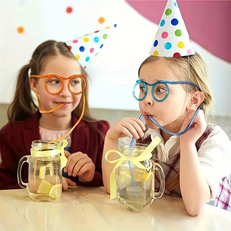 Creative And Quirky Eye Straw for Festive Party Games, Fun Glasses, Unique Soft Drinking Tubes, Perfect for Wedding And Birthday Celebrations