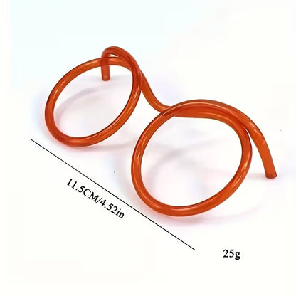 Creative And Quirky Eye Straw for Festive Party Games, Fun Glasses, Unique Soft Drinking Tubes, Perfect for Wedding And Birthday Celebrations